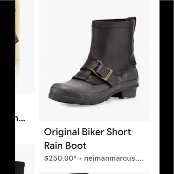 Rare Hunter Original Biker Boot Short Black 6M/7F. Eur38 - Picture 12 of 12